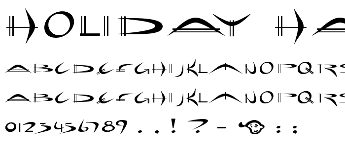Holiday hardcore Bold font
